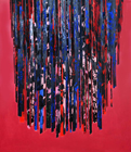 2009 NATURA LIQUIDA INQUINAMENTO Collages su tela cm 200 x 160 Paolo Giordani