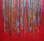 2009 NATURA LIQUIDA INQUINAMENTO Collages su tela cm 170 x 180 Paolo Giordani