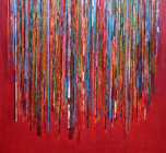 2009 NATURA LIQUIDA INQUINAMENTO Collages su tela cm 170 x 180 Paolo Giordani