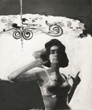 1967 MODELLA Pittura e collages su tela cm 120 x 100