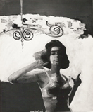1967 MODELLA Pittura e collages su tela cm 120 x 100 1967 MODELLA Pittura e collages su tela cm 120 x 100